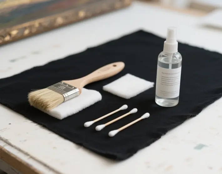 What do restorers use to clean oil paintings?