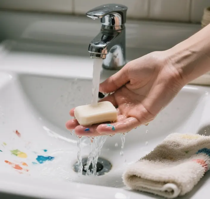 how to get oil paint off skin