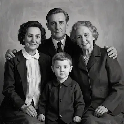 Vintage black and white style