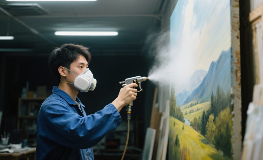 Oil painting sealing