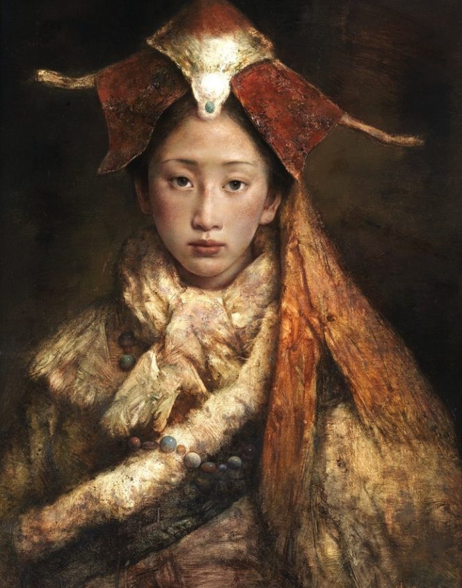 Oil portrait painting